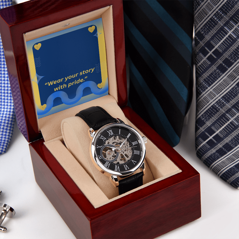 Men's Openwork Watch – Elegant Skeleton Design, Modern Style