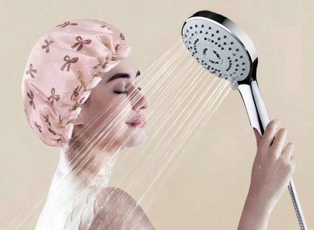 4 Pcs Double-Layer Waterproof Shower Caps