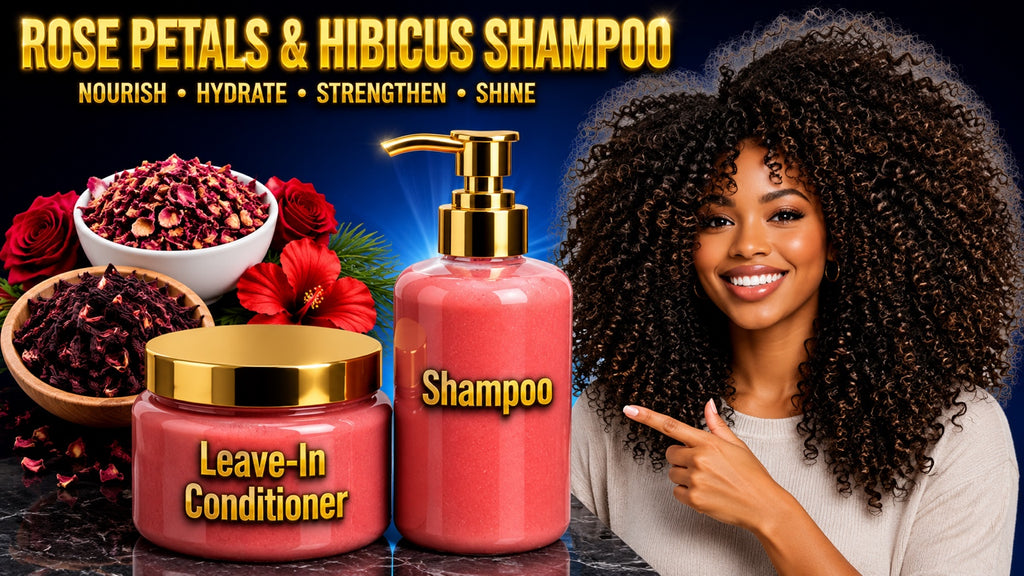 Rose Petals, Rosemary & Hibiscus Moinsturizing Shampoo