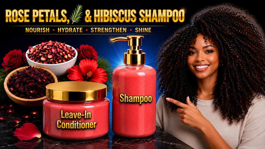 Rose Petals, Rosemary & Hibiscus Moinsturizing Shampoo