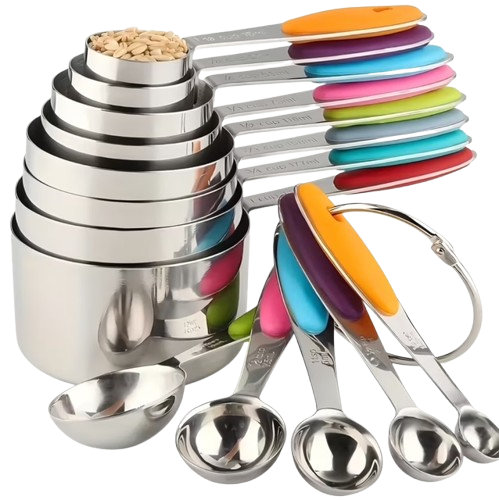 Stainless Steel Measuring Cup & Spoon Set