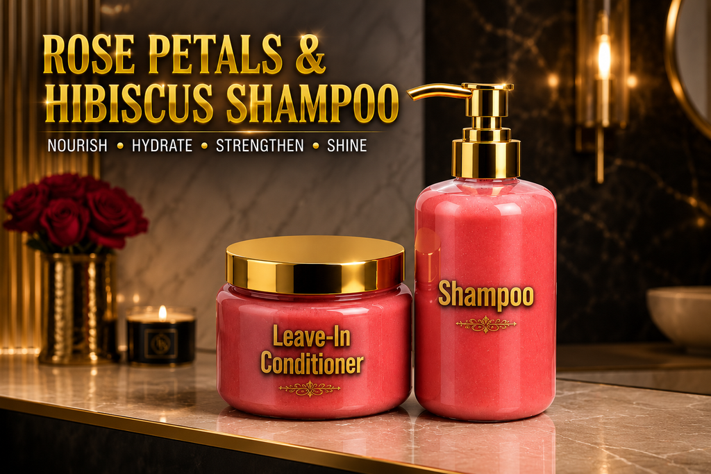 Rose Petals, Rosemary & Hibiscus Moinsturizing Shampoo