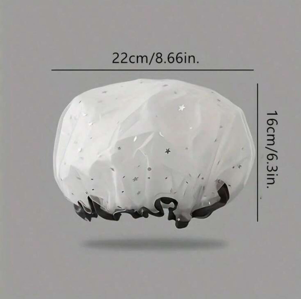 4 Pcs Double-Layer Waterproof Shower Caps