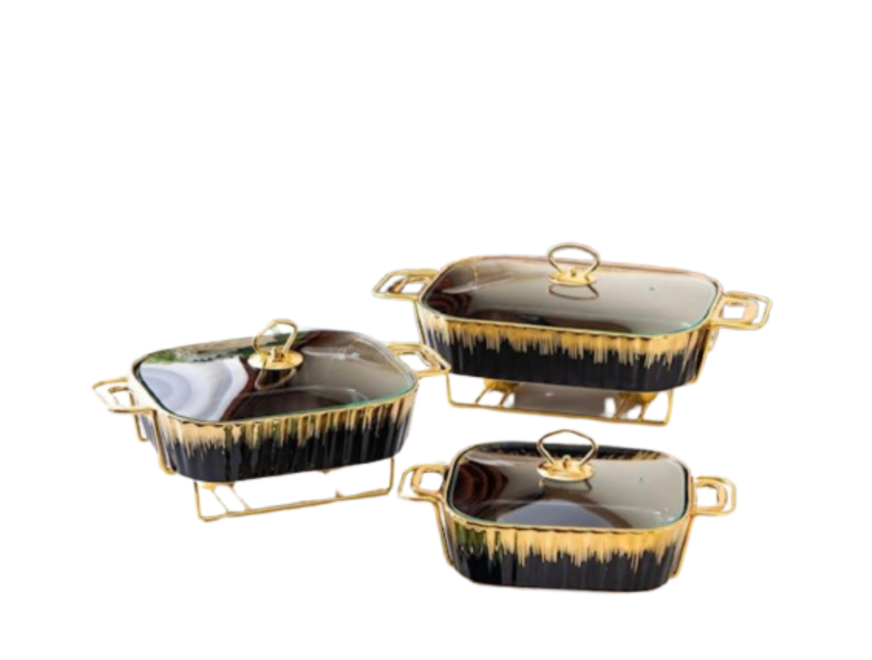 elegant 3-piece ceramic bowl set.