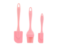 Pink Silicone Spatula & Basting Brush Set-Heat Resistant, Nonstick Safe