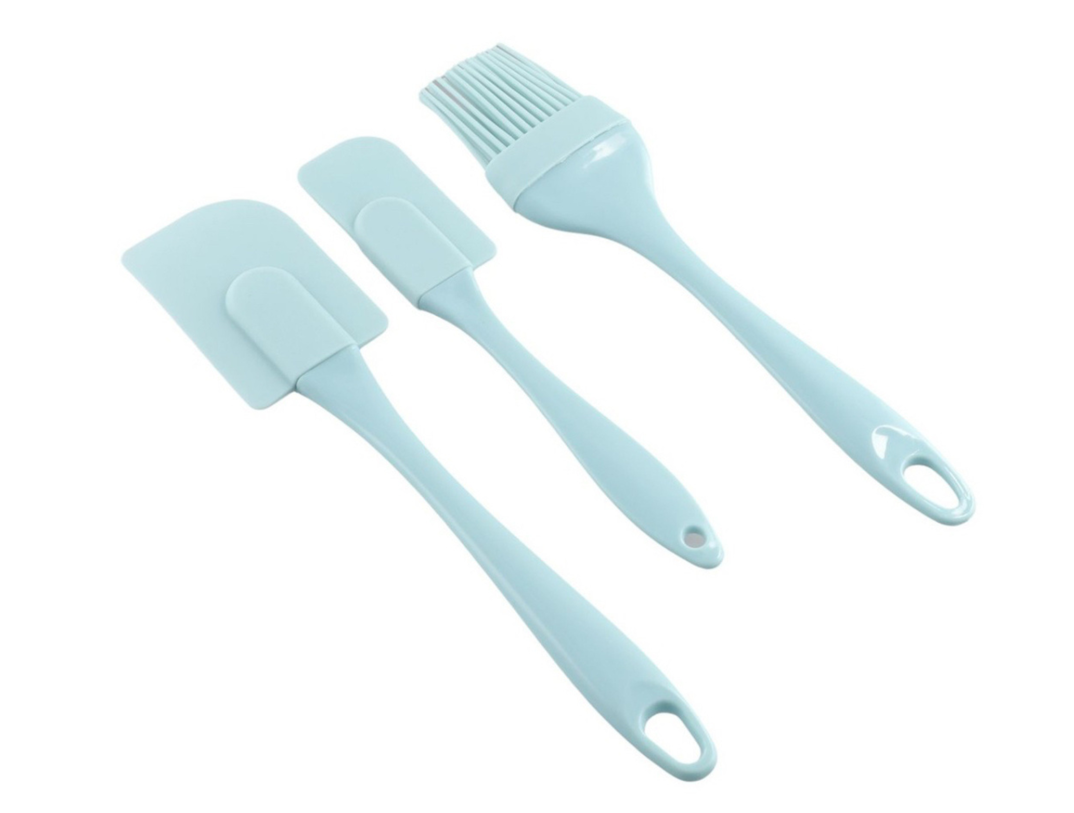 Pink Silicone Spatula & Basting Brush Set-Heat Resistant, Nonstick Safe