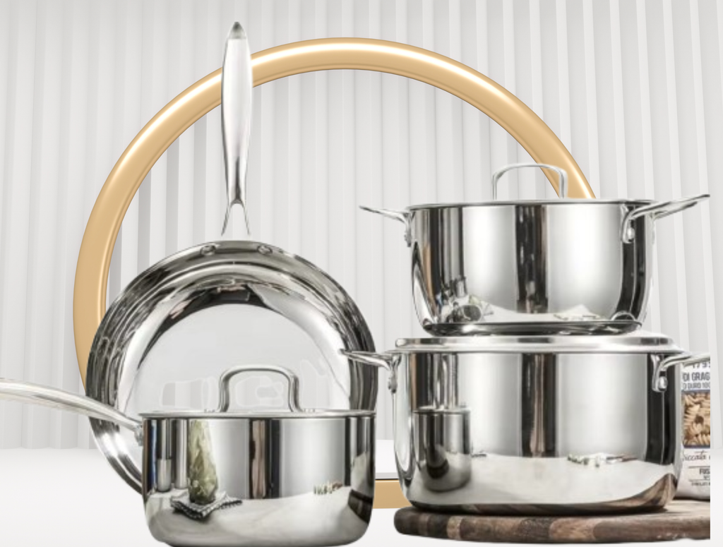7-Piece Tri -Ply Stainless Steel Cookware Set