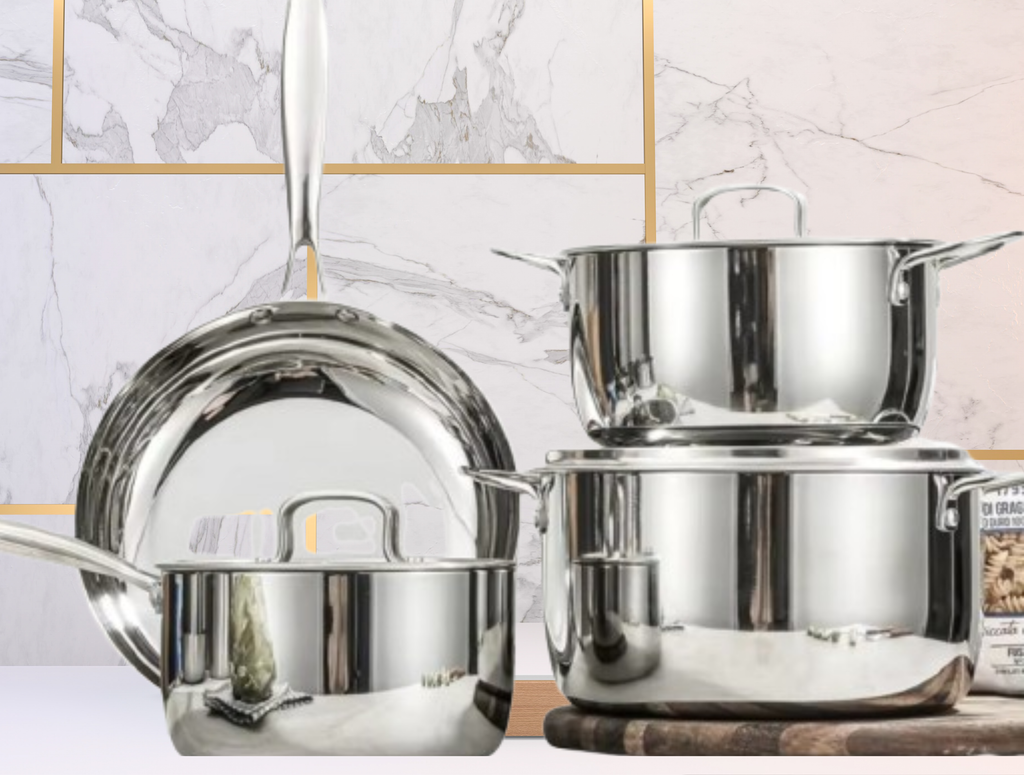 7-Piece Tri -Ply Stainless Steel Cookware Set