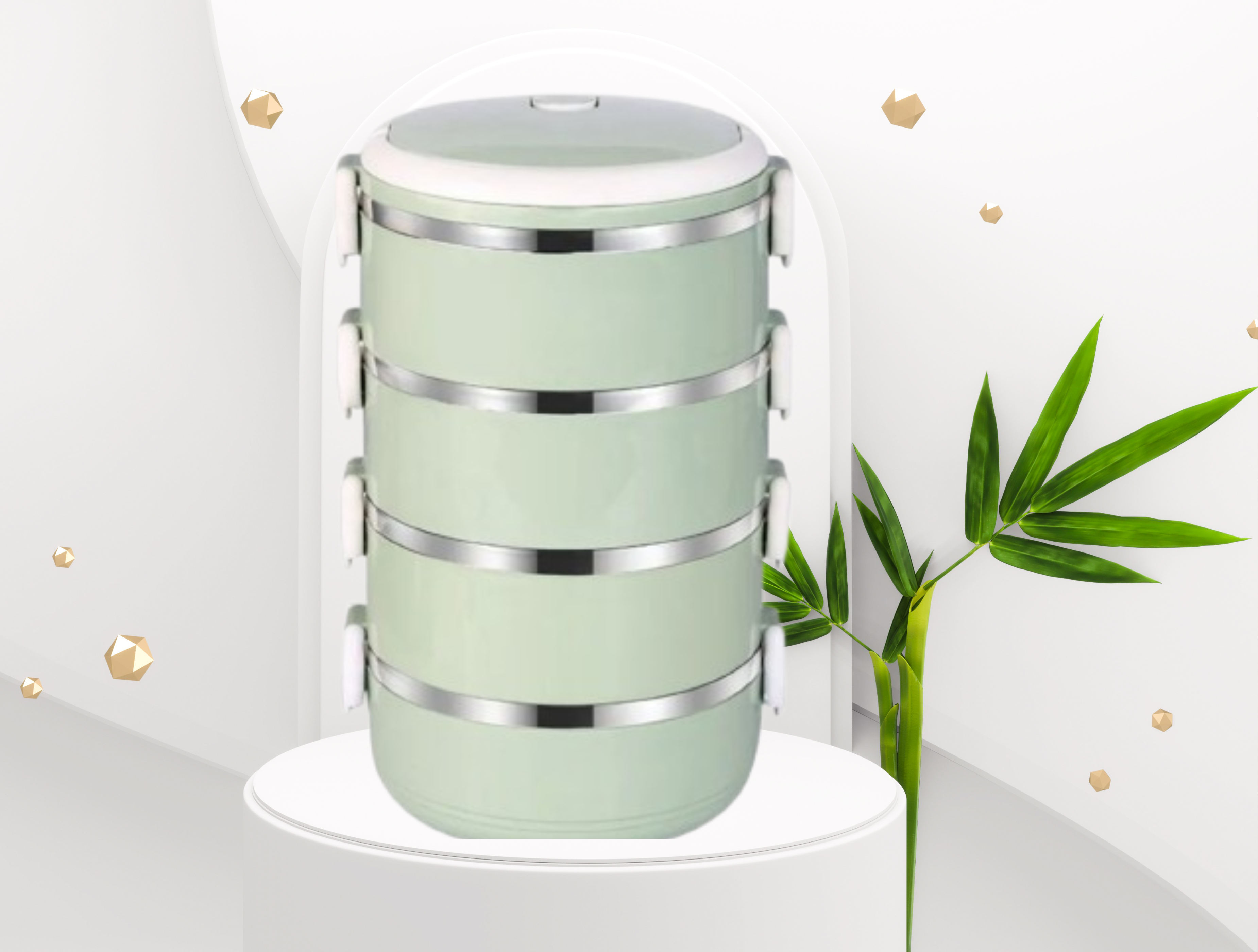 Portable Stainless Steel Thermal Lunch Box – 1/3 Layer