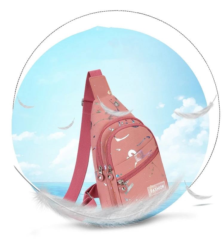 Chest Bag Crossbody Small Sling Backpack for Women