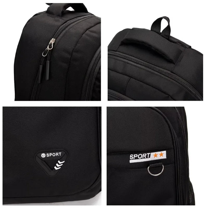 Minimalist Large Capacity Backpacks Men's Waterproof Oxford Commute School Backpack Business Casual Multiple Pockets Travel Bag