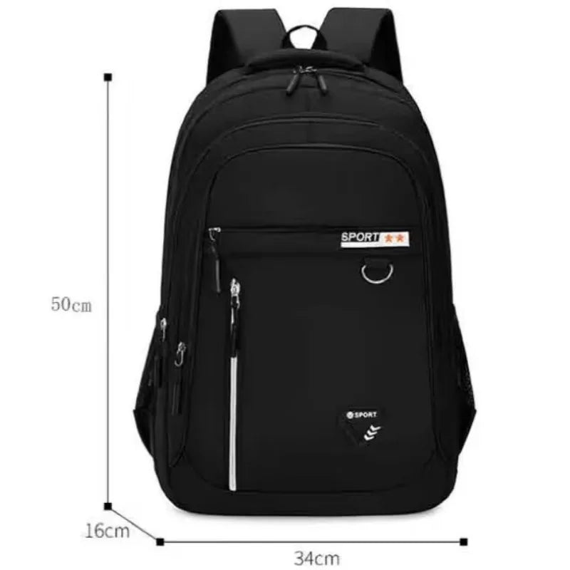 Minimalist Large Capacity Backpacks Men's Waterproof Oxford Commute School Backpack Business Casual Multiple Pockets Travel Bag