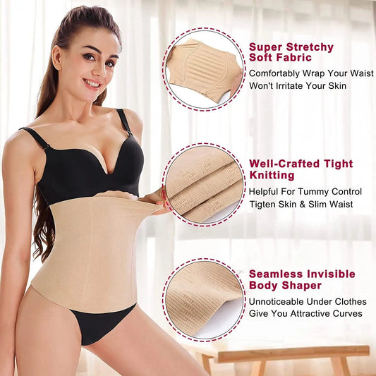 2 IN 1 Body Shaper Waist Trainer Tummy Tuck Belt