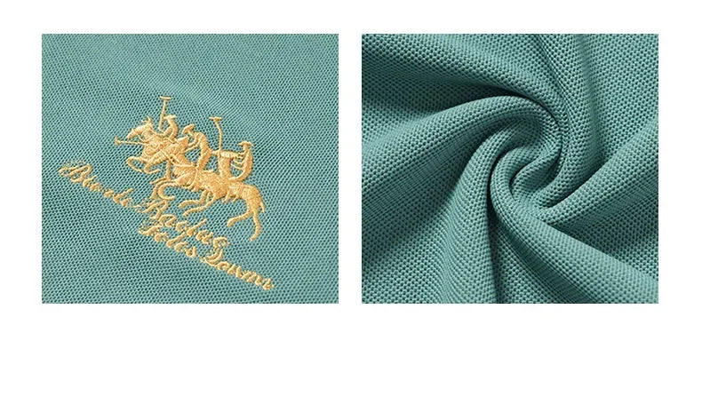 summer Men's Short Sleeve Embroidered Polo T-Shirt Lightweight Casual Streetwear Lapel Vintage Business tshirts