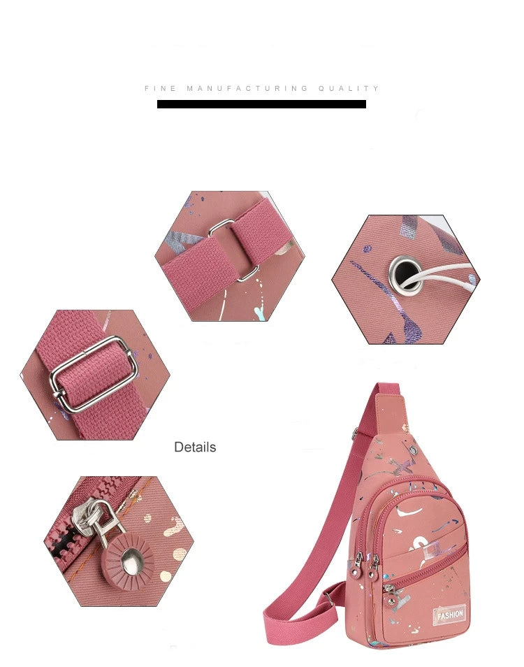 Chest Bag Crossbody Small Sling Backpack for Women