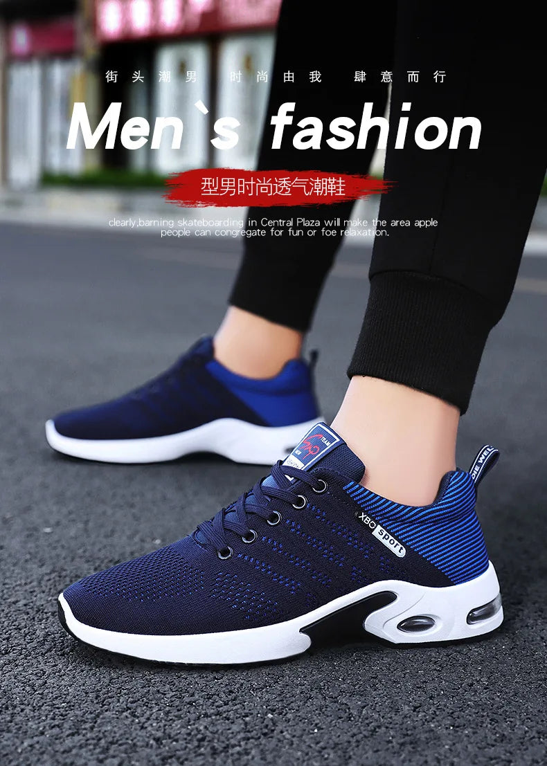 Shoes men 2025 new trend men's shoes breathable lace-up running shoes Korean version light casual sports shoes