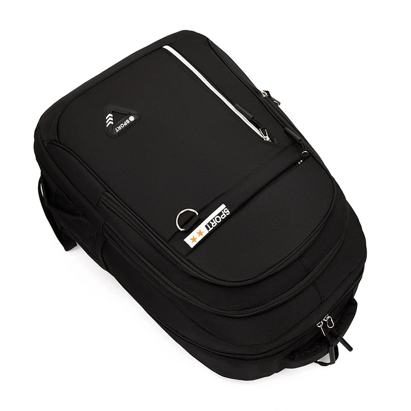 Minimalist Large Capacity Backpacks Men's Waterproof Oxford Commute School Backpack Business Casual Multiple Pockets Travel Bag