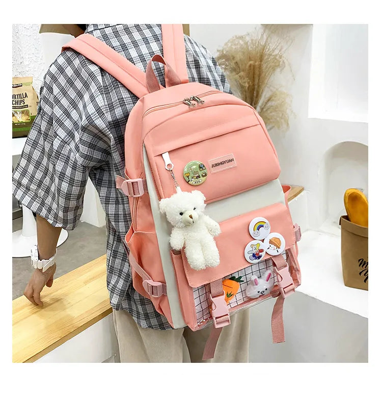 Shoulders Backpack Five Sets of Multi-Compartment Fash