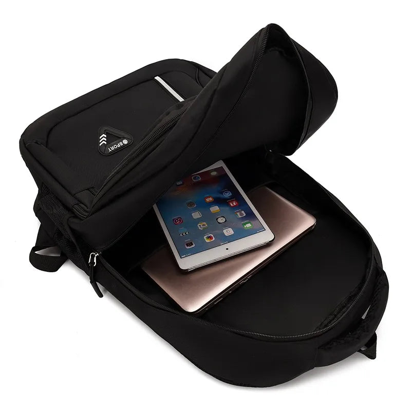 Minimalist Large Capacity Backpacks Men's Waterproof Oxford Commute School Backpack Business Casual Multiple Pockets Travel Bag