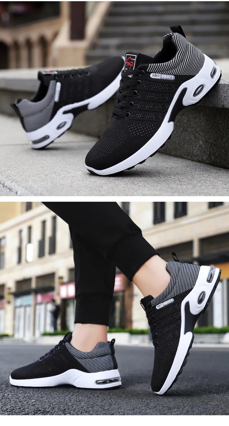 Shoes men 2025 new trend men's shoes breathable lace-up running shoes Korean version light casual sports shoes