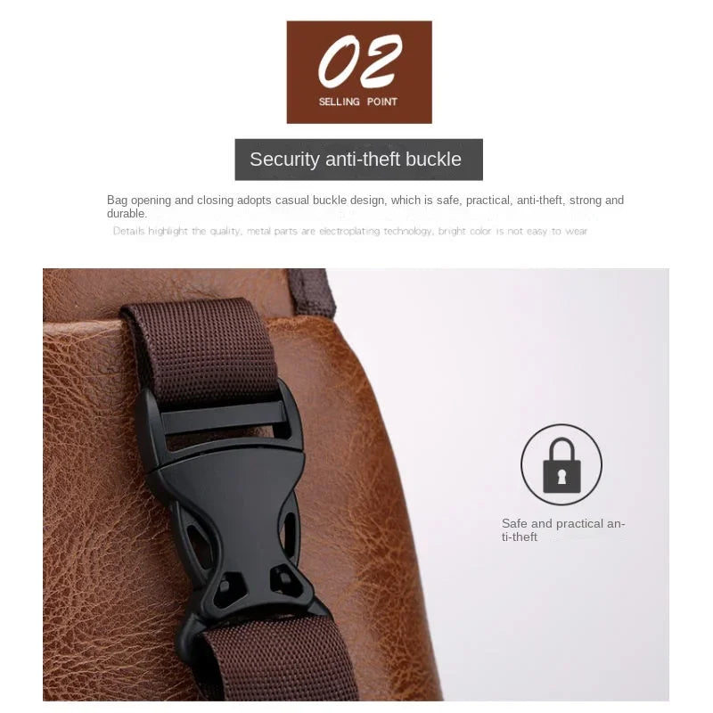 Mens Chest Bag With Headphone Jack Usb Shoulder Strap