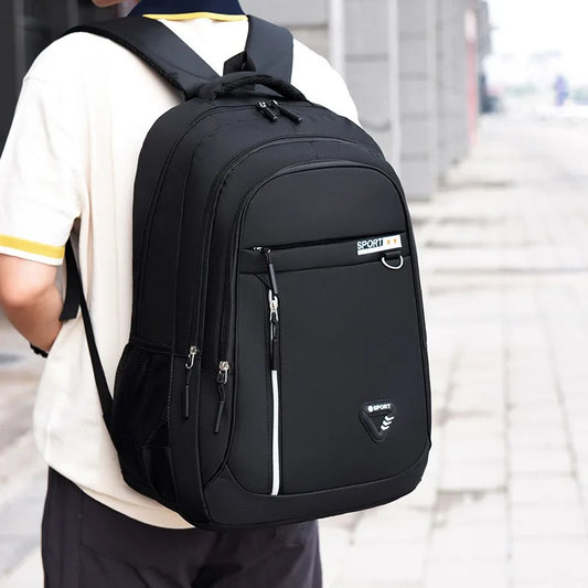 Minimalist Large Capacity Backpacks Men's Waterproof Oxford Commute School Backpack Business Casual Multiple Pockets Travel Bag
