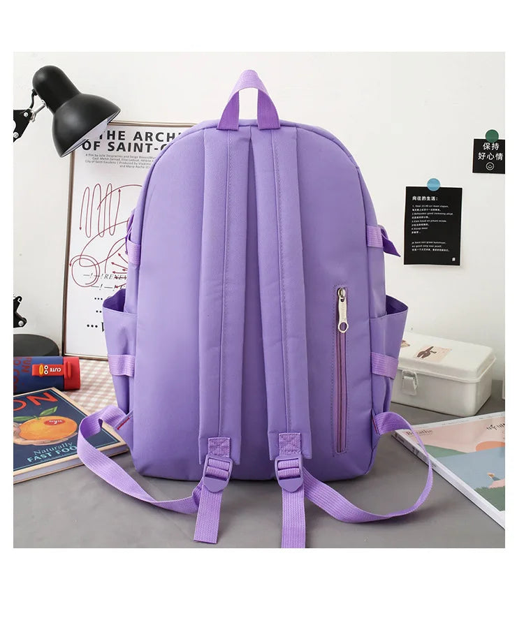 Shoulders Backpack Five Sets of Multi-Compartment Fash