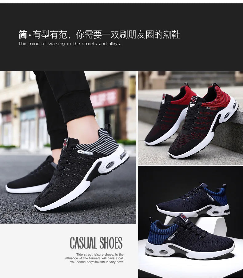 Shoes men 2025 new trend men's shoes breathable lace-up running shoes Korean version light casual sports shoes
