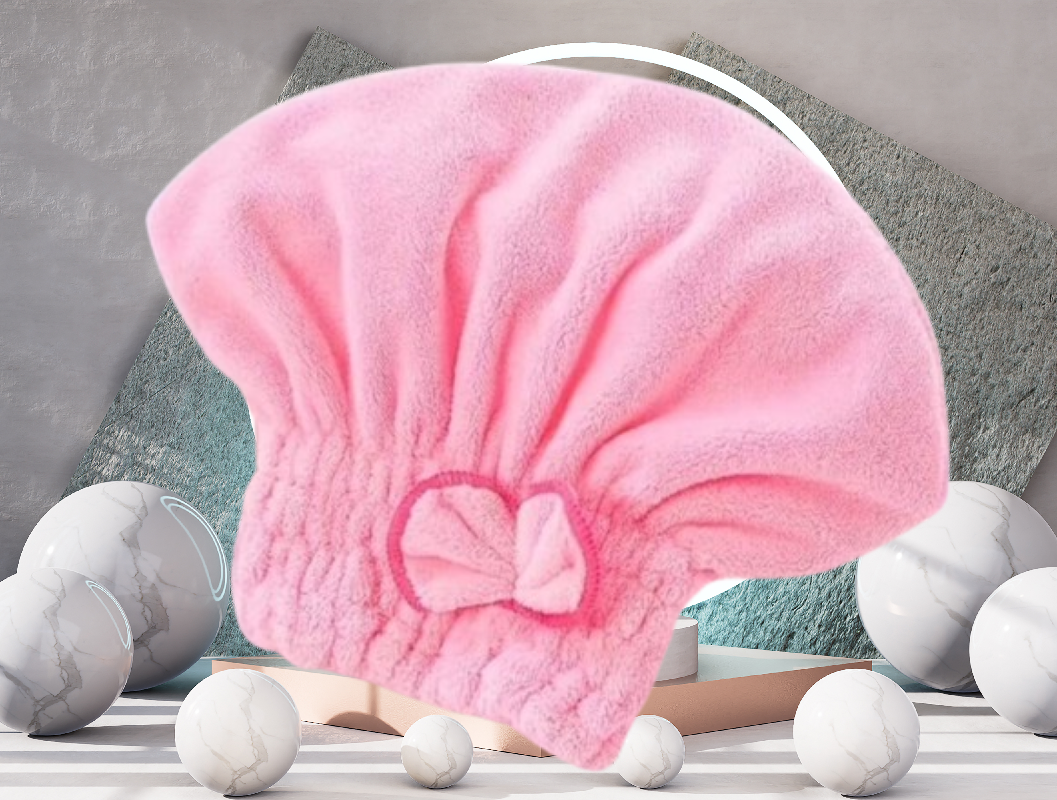Pink & Yellow Thick Soft Shower Cap