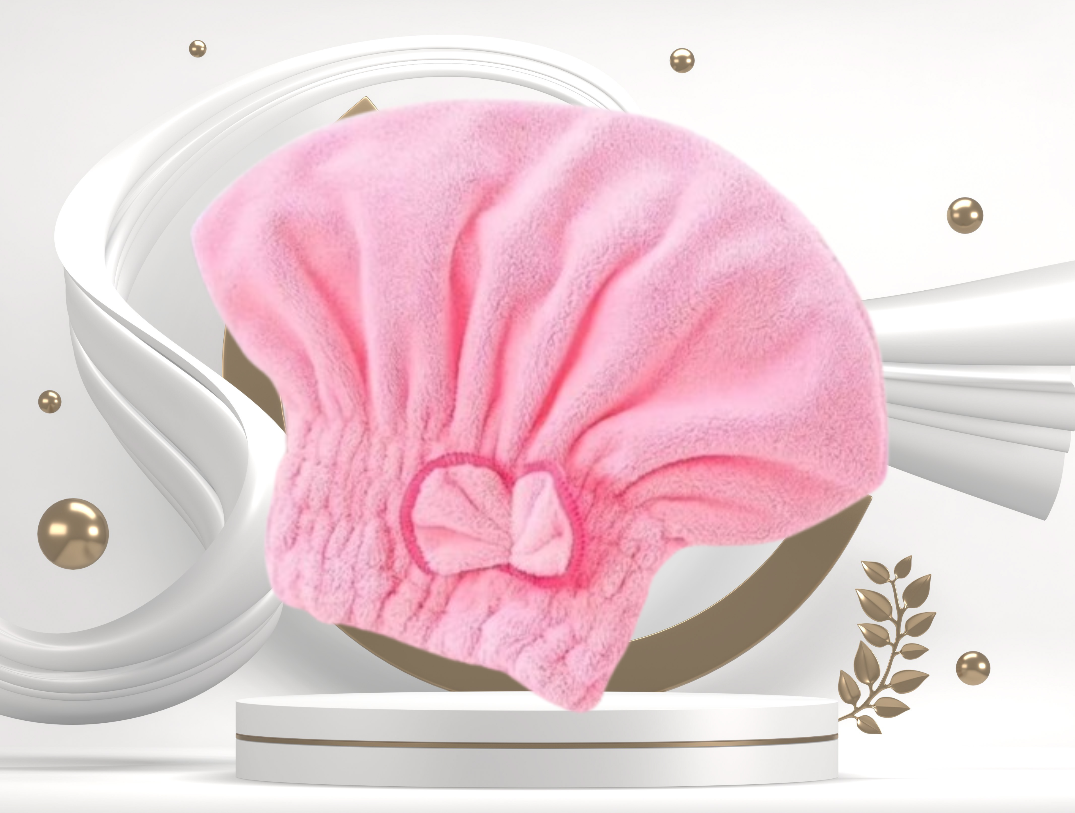 Pink & Yellow Thick Soft Shower Cap
