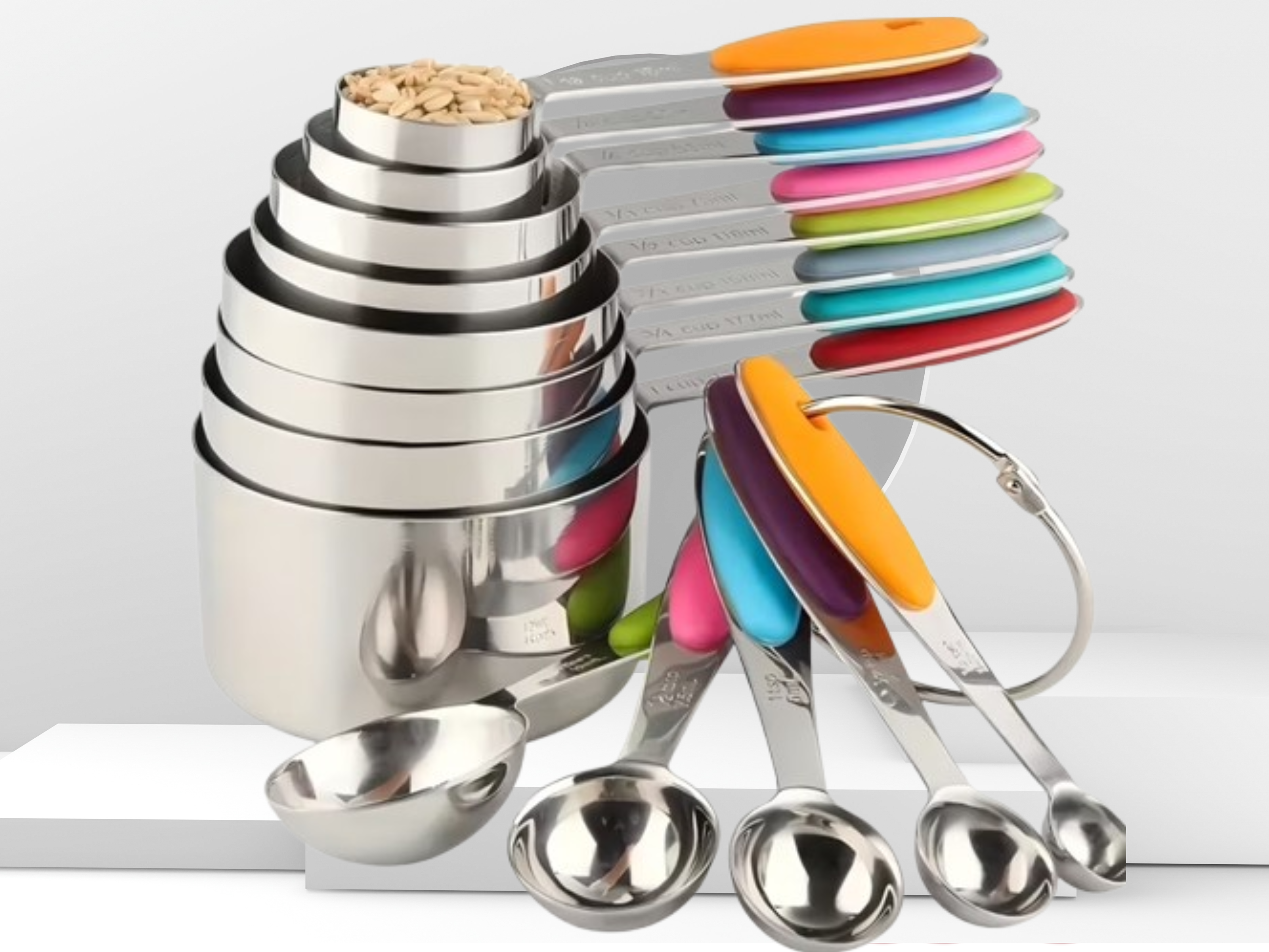Stainless Steel Measuring Cup & Spoon Set