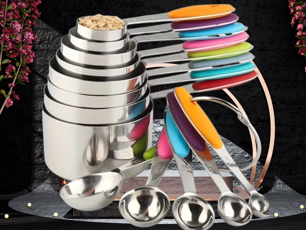 Stainless Steel Measuring Cup & Spoon Set