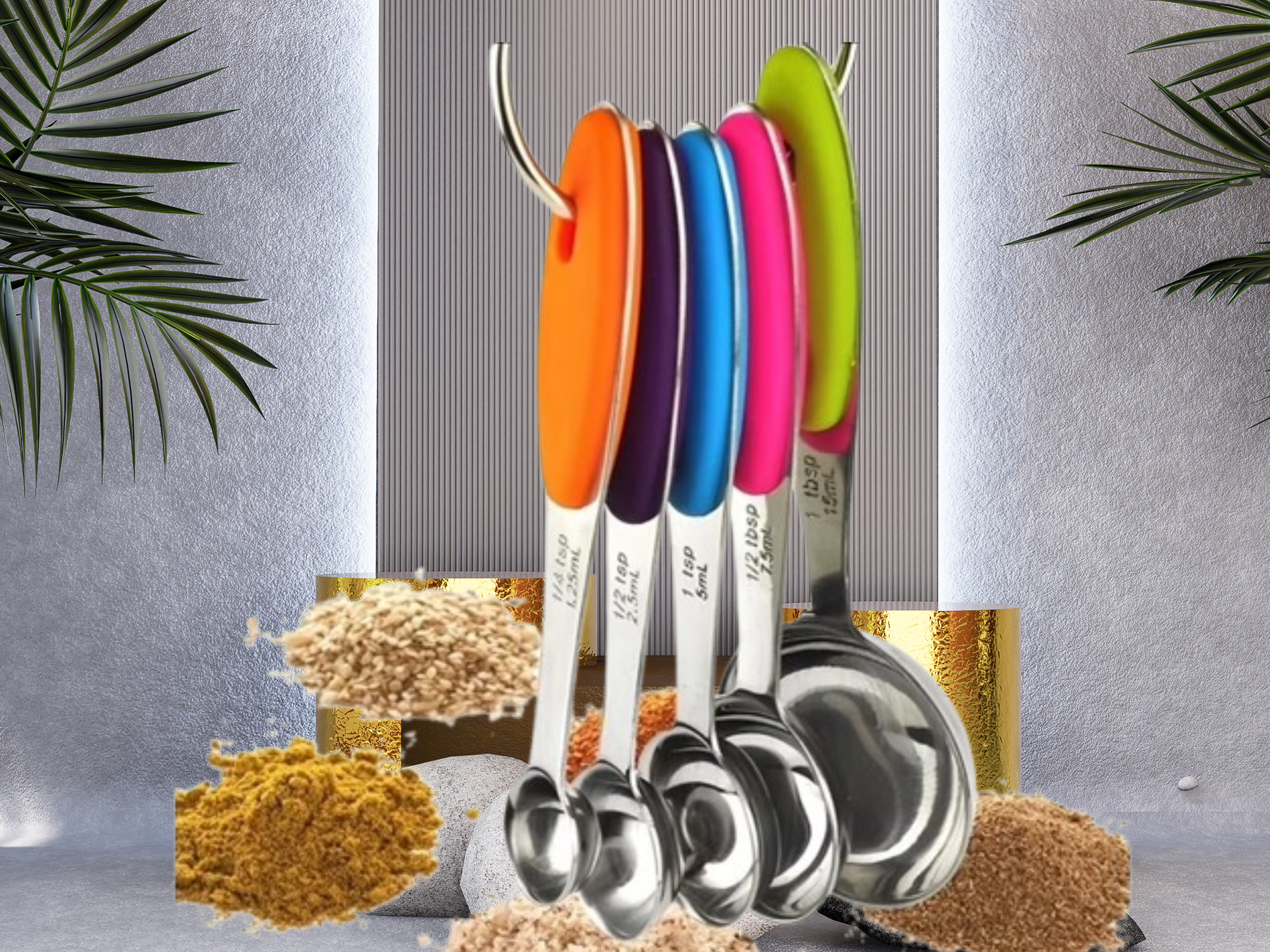 Stainless Steel Measuring Spoons 5-Piece Set
