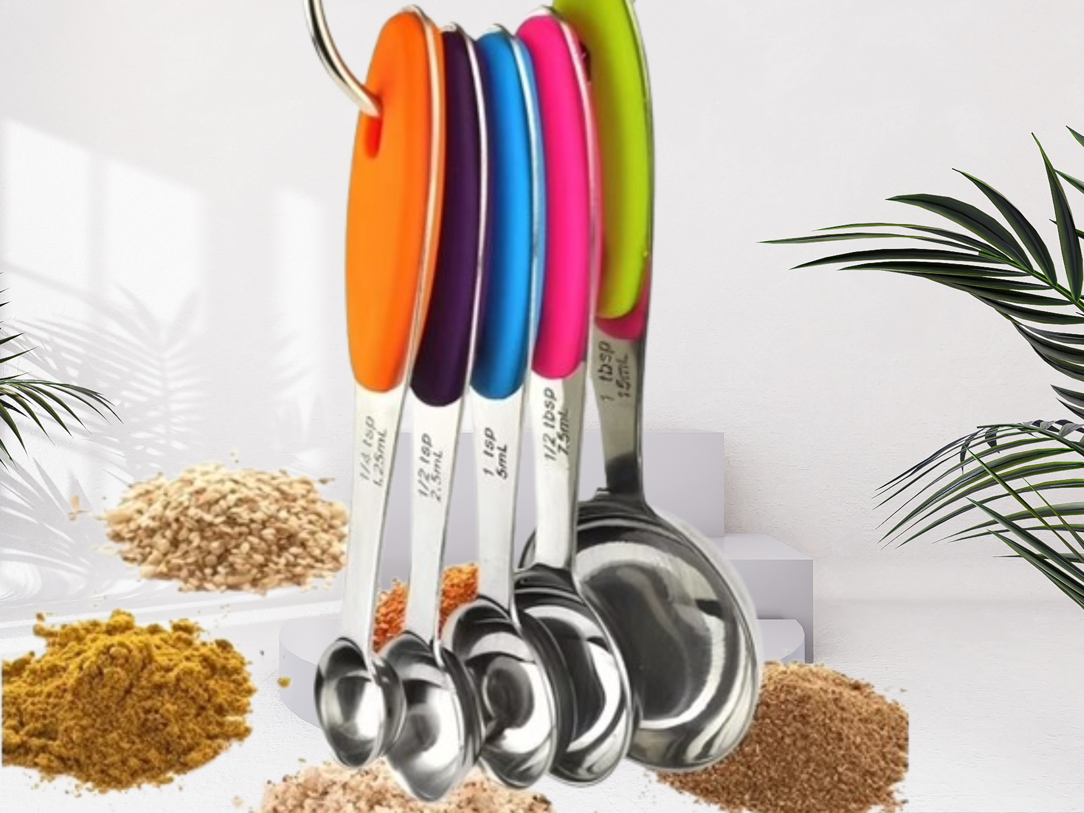 Stainless Steel Measuring Spoons 5-Piece Set