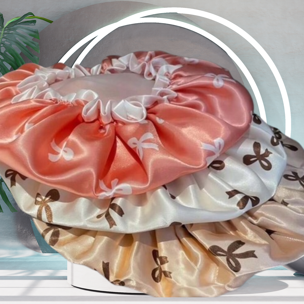 3 Double Layer Shower Cap For Daily Use