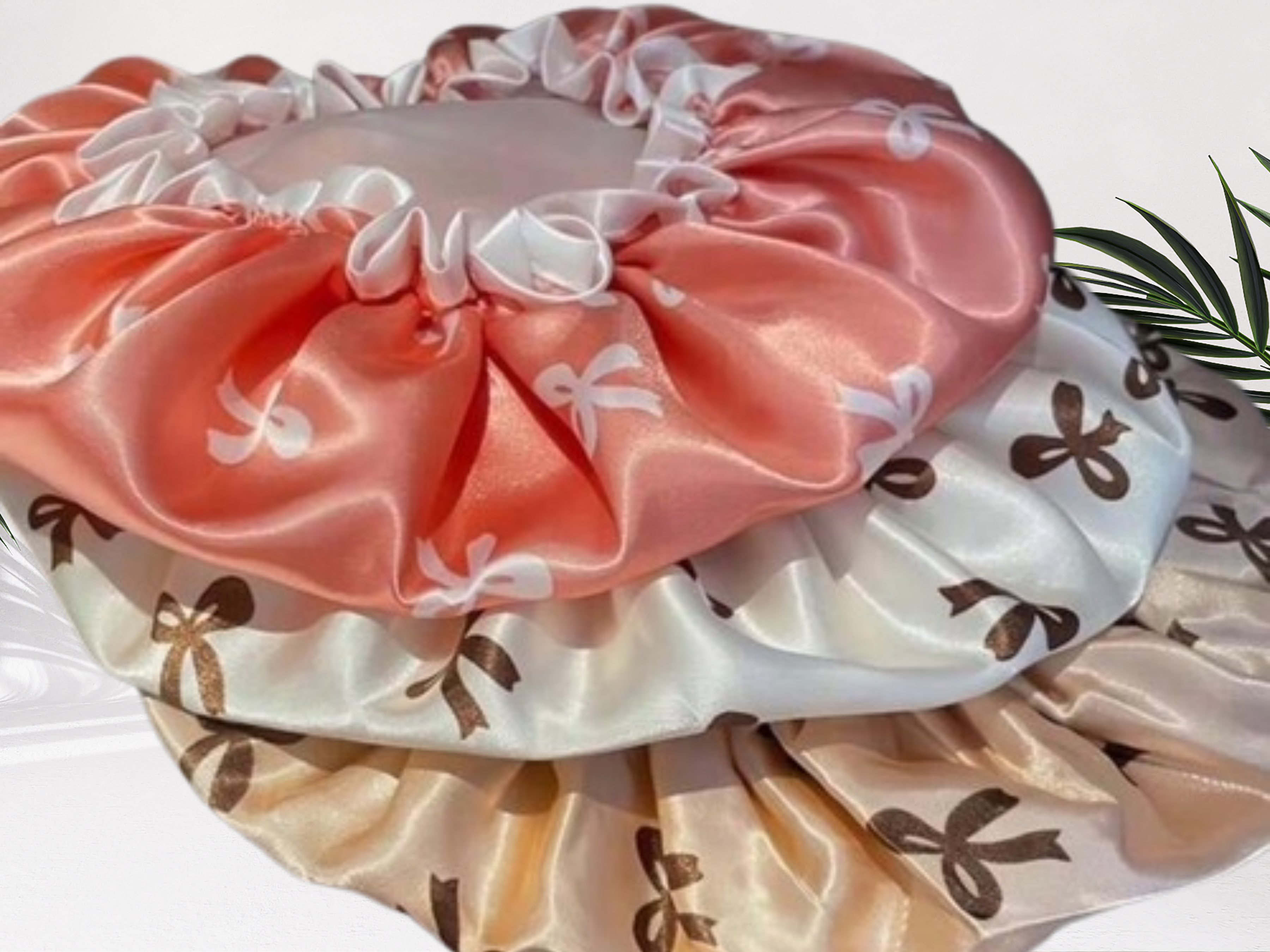 3 Double Layer Shower Cap For Daily Use