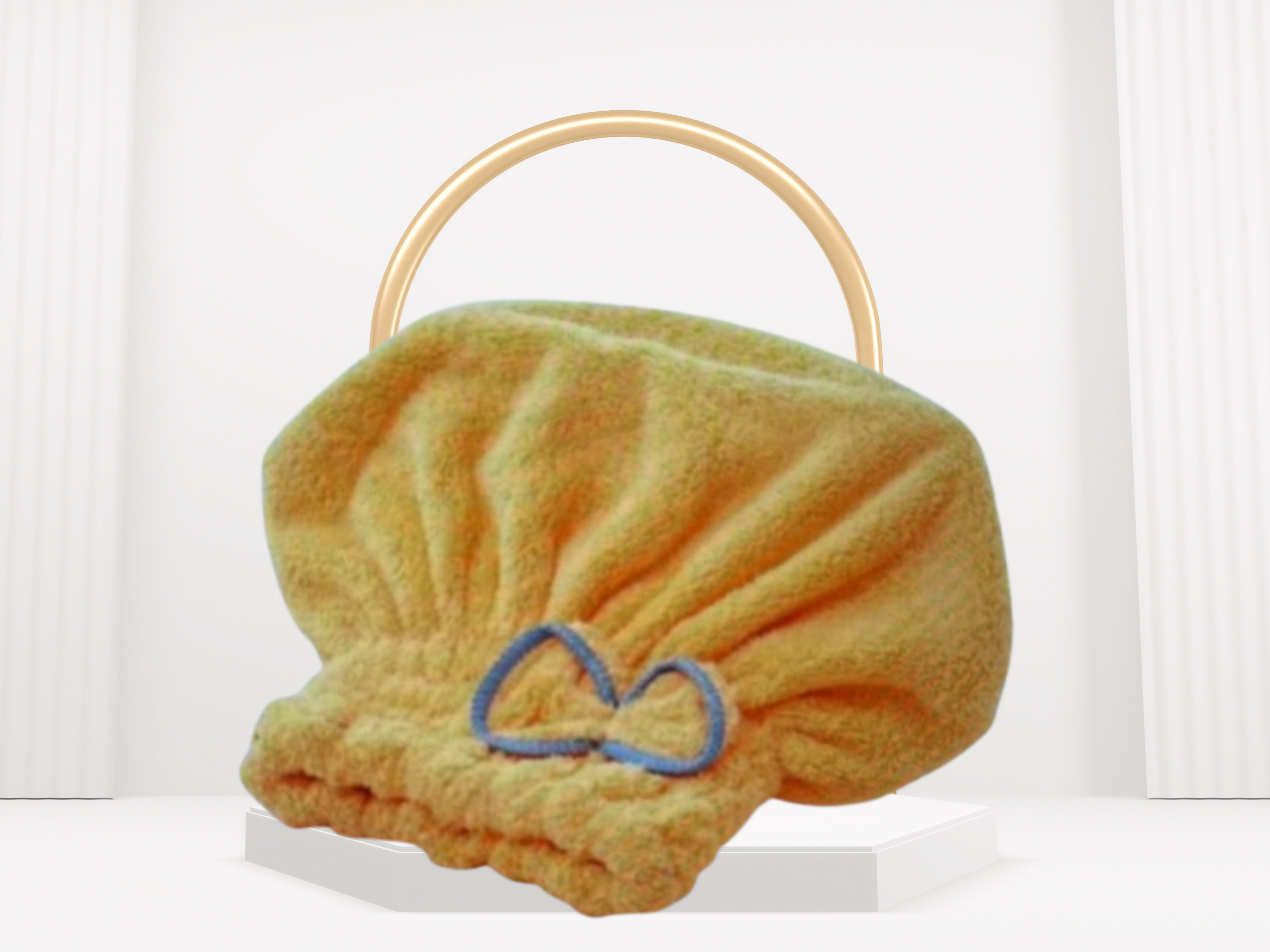 Pink & Yellow Thick Soft Shower Cap