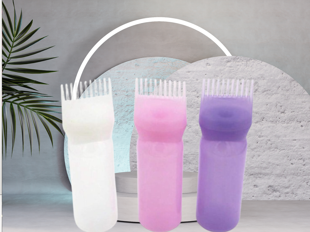 3 Pcs Hair Oil Bottle-Applicator Bottle. Squeeze Bottle For All Purposes
