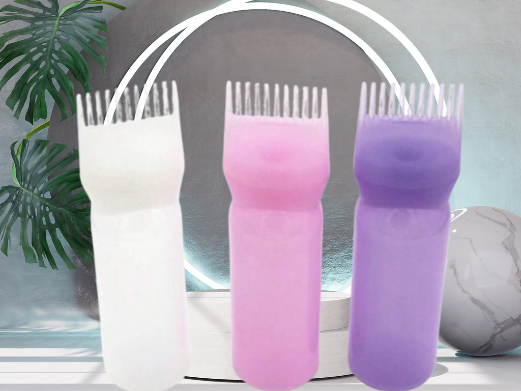 3 Pcs Hair Oil Bottle-Applicator Bottle. Squeeze Bottle For All Purposes