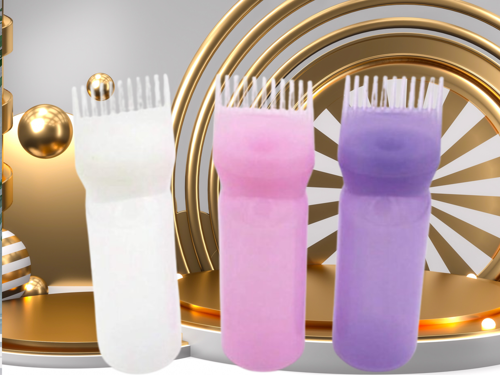 3 Pcs Hair Oil Bottle-Applicator Bottle. Squeeze Bottle For All Purposes