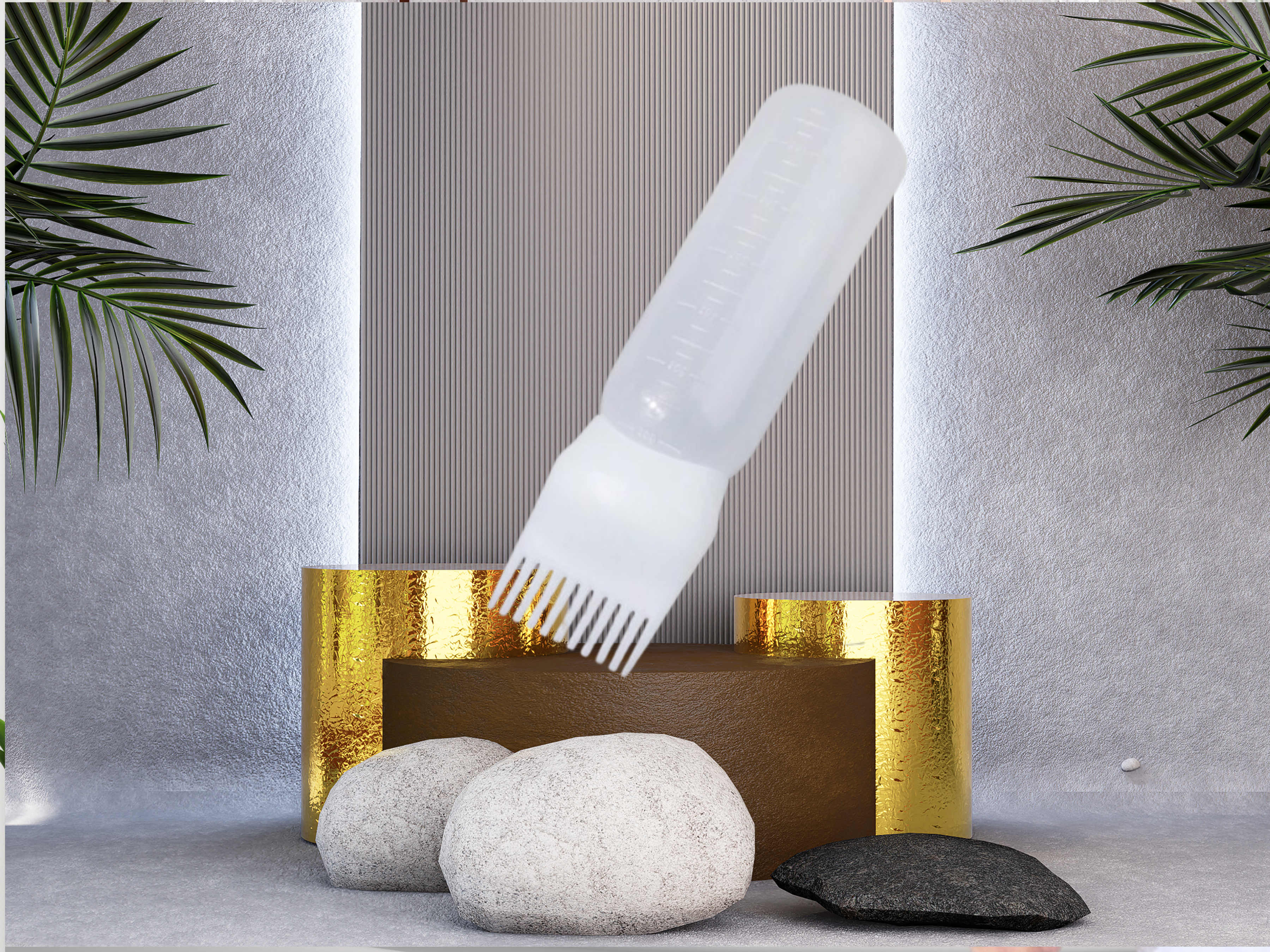 White Hair Oiling Applicator Bottle with Graduated Scale – 6 oz