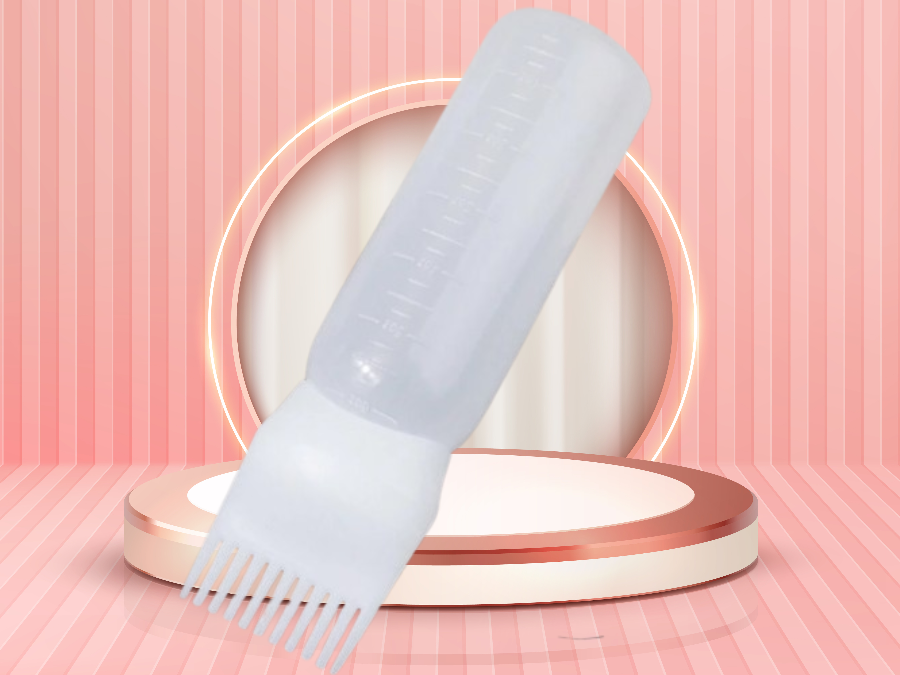 White Hair Oiling Applicator Bottle with Graduated Scale – 6 oz