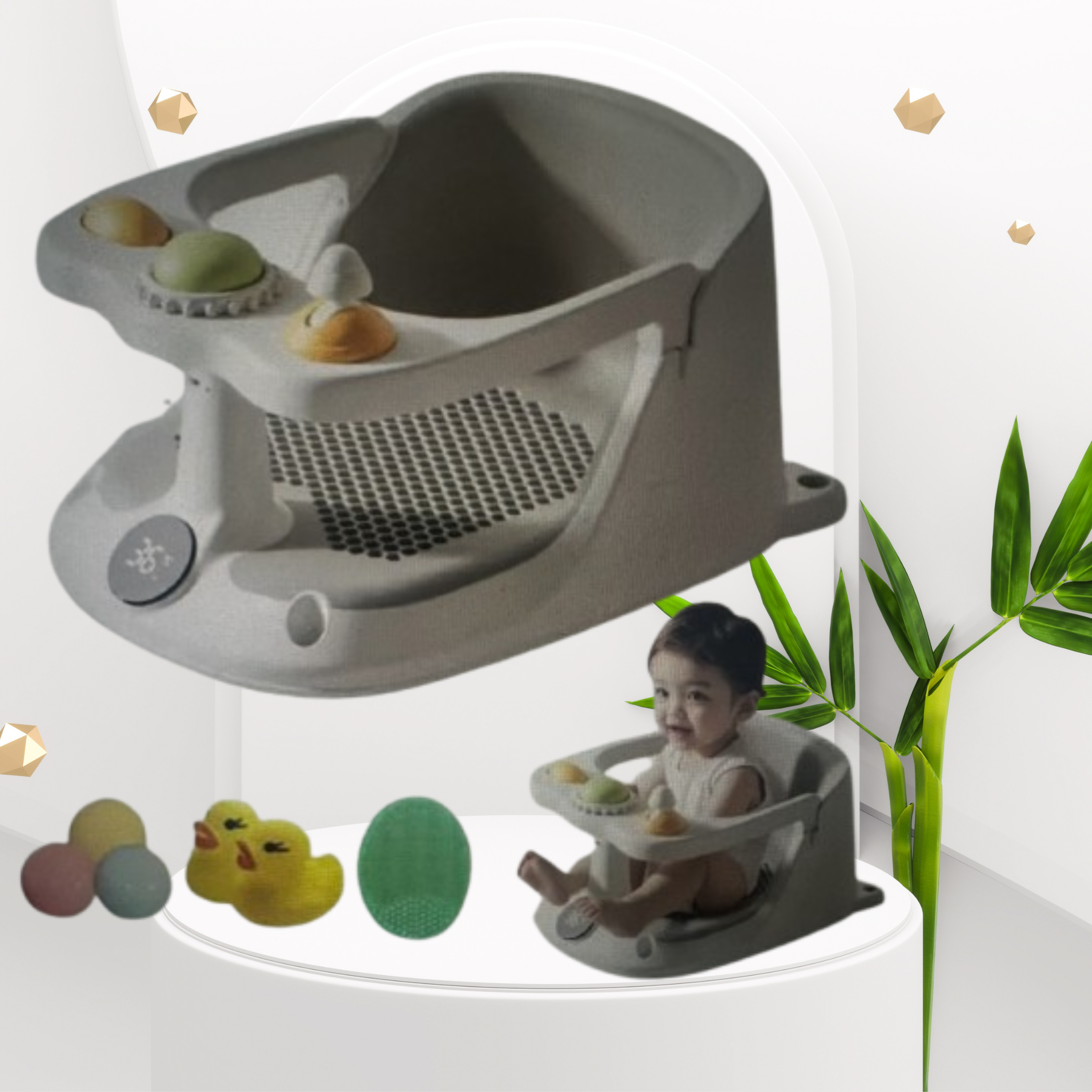 FRANBORA™ Baby Bathtub Seat – Safe & Slip‑Resistant