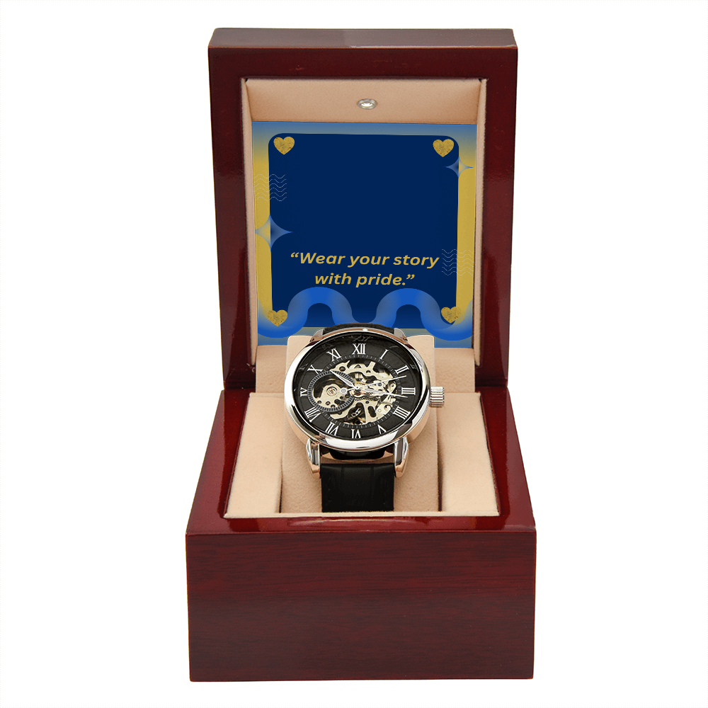 Men's Openwork Watch – Elegant Skeleton Design, Modern Style