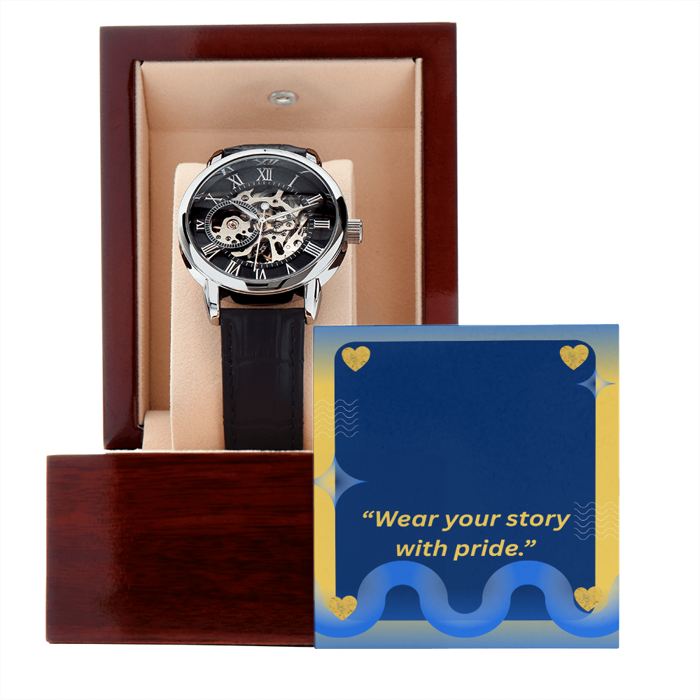 Men's Openwork Watch – Elegant Skeleton Design, Modern Style