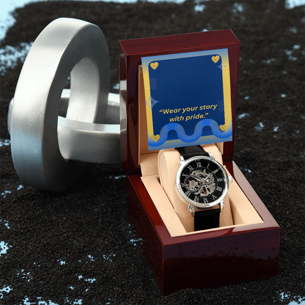 Men's Openwork Watch – Elegant Skeleton Design, Modern Style