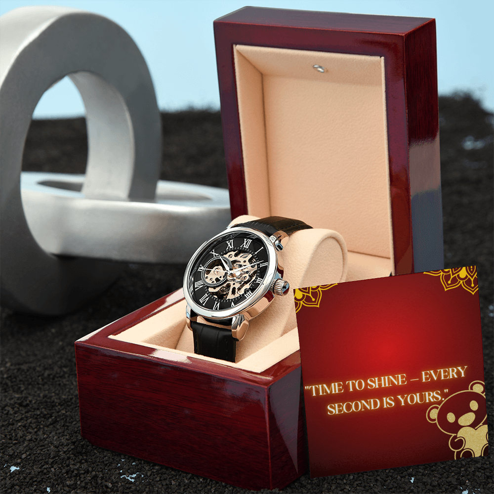 “Elegant Leather Watch – Splash Resistant & Extra Durable”