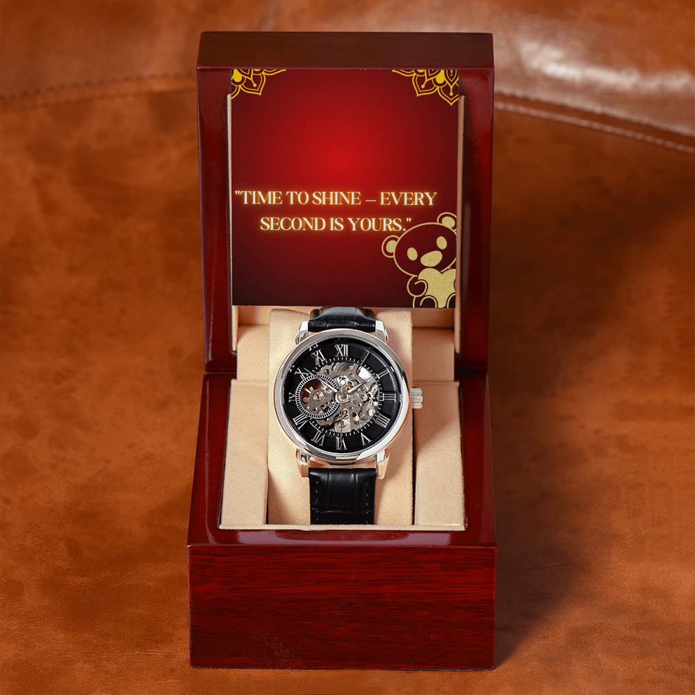“Elegant Leather Watch – Splash Resistant & Extra Durable”