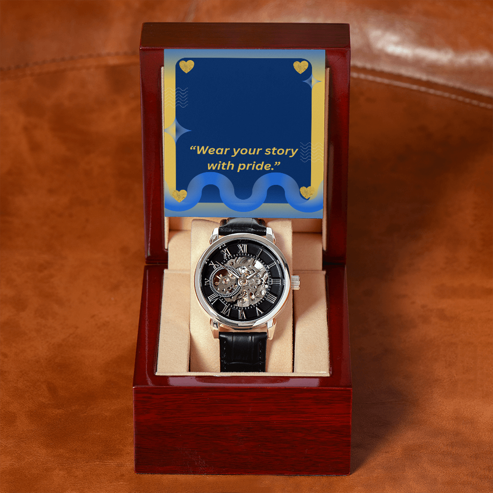 Men's Openwork Watch – Elegant Skeleton Design, Modern Style