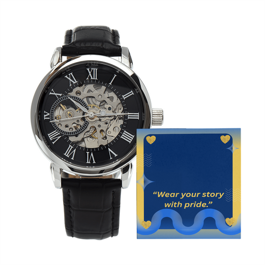 Men's Openwork Watch – Elegant Skeleton Design, Modern Style